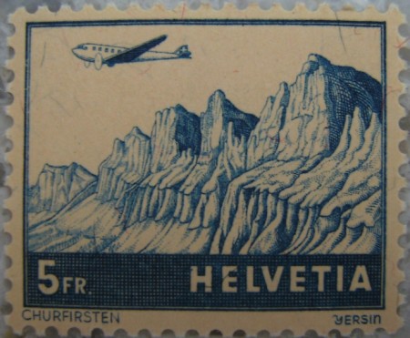 Briefmarke Churfirsten 1941 von Albert-Edgar Yersin