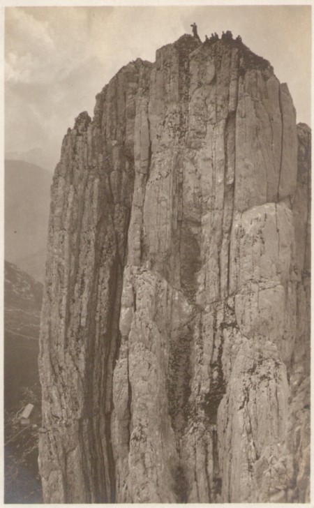 Die Nordwestwand des vierten Kreuzberges um das Jahr 1920. Fotograf: Jean Gaberell (1887-1949), Thalwil, Nr. 1670
