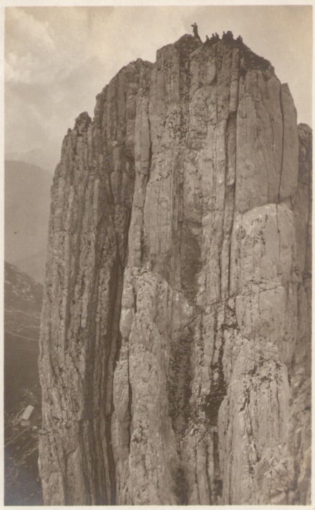 Die Nordwestwand des vierten Kreuzberges um das Jahr 1920. Fotograf: Jean Gaberell (1887-1949), Thalwil, Nr. 1670