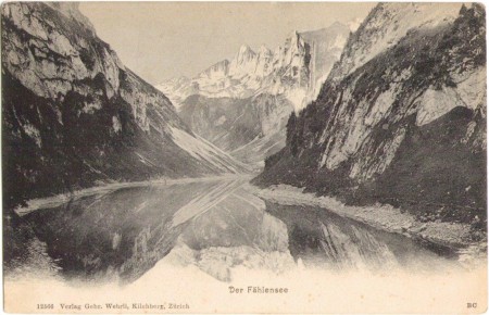 Fählensee um 1900. Aufnahme und Verlag der Gebrüder Wehrli, Kilchberg, Zürich, Nr. 12566