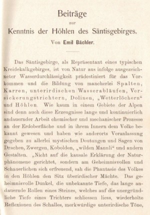 Emil Baechler - Hoehlen im Saentisgebirge 1905_1