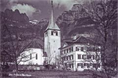 Sax Kirche und Pfarrhaus undatiert